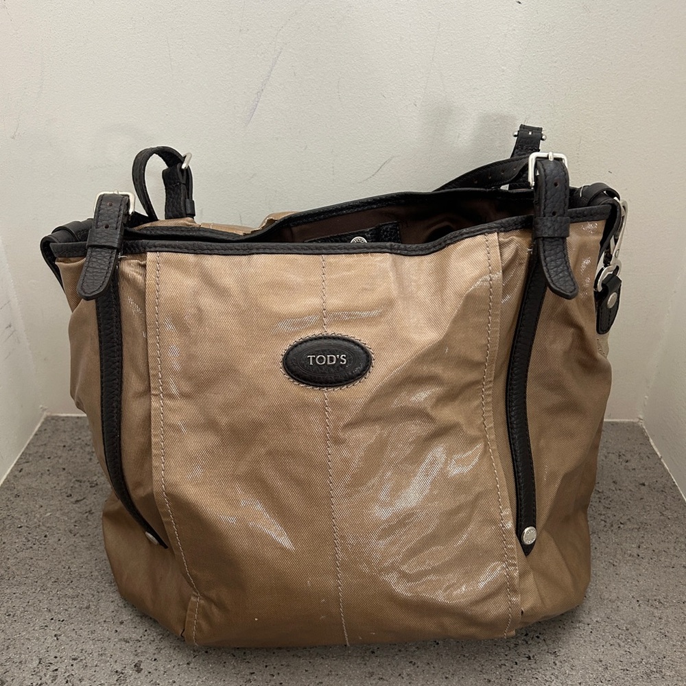 Tod's Brown and Black Shoulder Bag